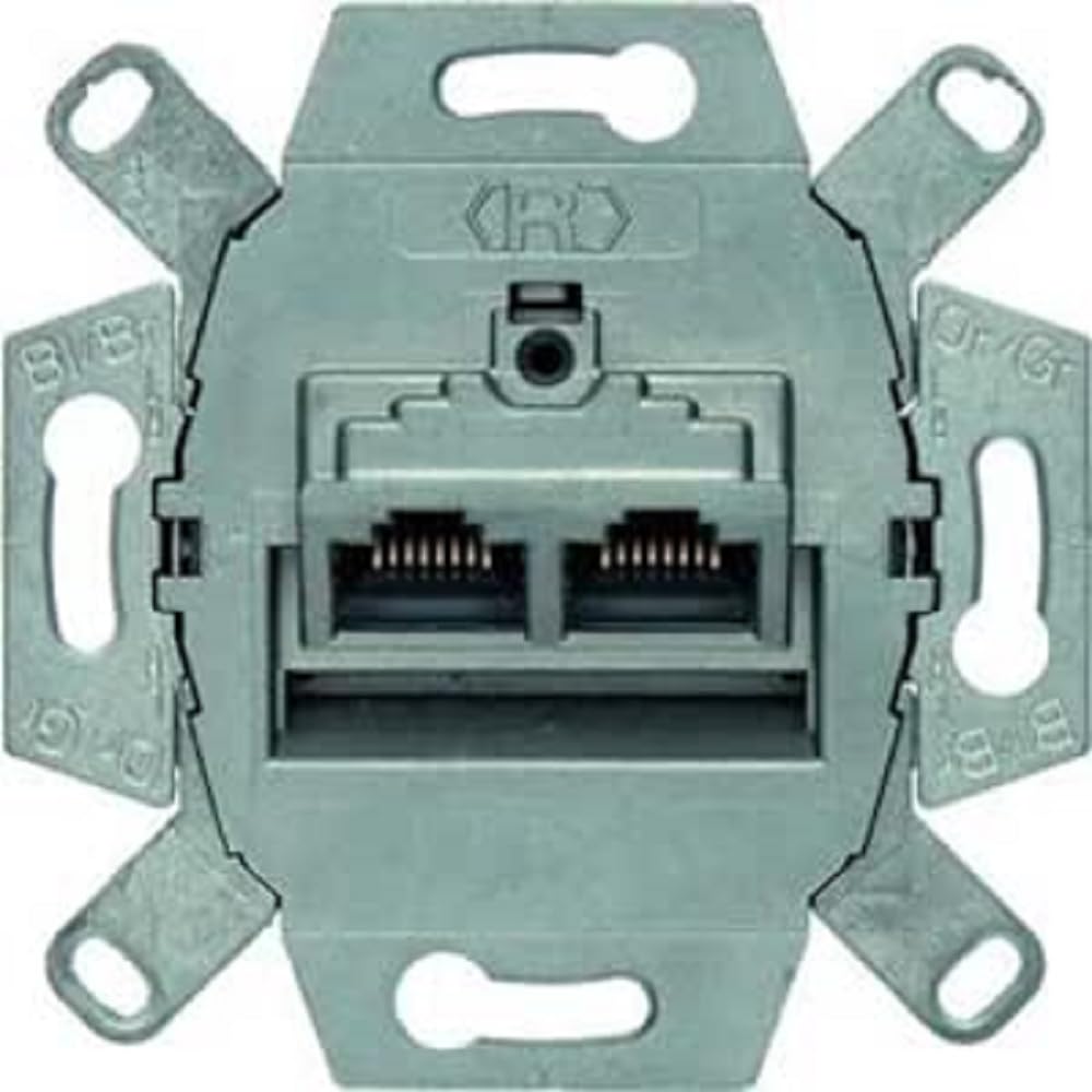 Berker 4587 1 Central Piece, Stainless Steel, 1 Piece Speaker Junction Box