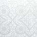 Zenna Home India Ink Morocco Waterproof PEVA Shower Curtain, White, 70 x 72 Inches