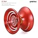 MAGICYOYO Metal Yoyos K7 Responsive Yoyo Ball for Beginners with Bag + Glove + 5 Strings -- Red