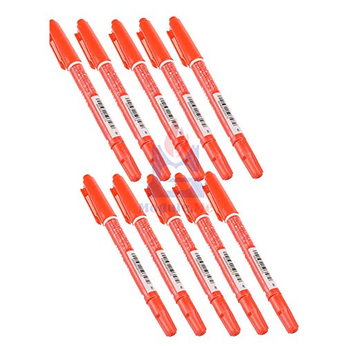10PCS Red CCL Anti-Etching PCB Circuit Board Ink Marker Double Pen for DIY PCB Repair CCL Printed Circuit Diagram for Arduino