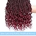 Karida Faux Locs Crochet Hair 18 Inch, 6 Packs Pre Looped Goddess Locs Crochet Hair, Wavy Crochet Faux Locs With Curly Ends, Boho Faux Locs Crochet Hair For Black Women (18 inch, TBug#)