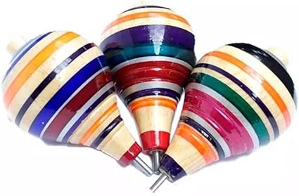 juguete de madera con punta de metal