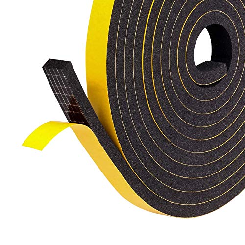 fowong Foam Weather Stripping, Adhesive Seal Strip for Windows and
