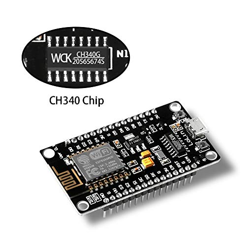 Aokin 3pcs ESP8266 NodeMCU LUA CH340 ESP-12E WiFi Internet Development Board 4M Flash Serial Wireless Module for Arduino IDE/Micropython New Version