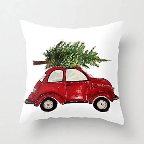 Acelive 18" x 18" Red Christmas Beetle Decorative Throw Pillow Case Cushion Cover by pillowcase