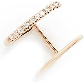Zoe Chicco Women's 14k Mixed Wire Pave Diamond Double Ear Cuff