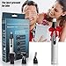Ear and Nose Hair Trimmer for Men,Professional USB Rechargeable Nostril Nasal Hair Vacuum Cleaning System,4 in 1 Lightweight Waterproof Hair and Beard Clippers for Women (White) 