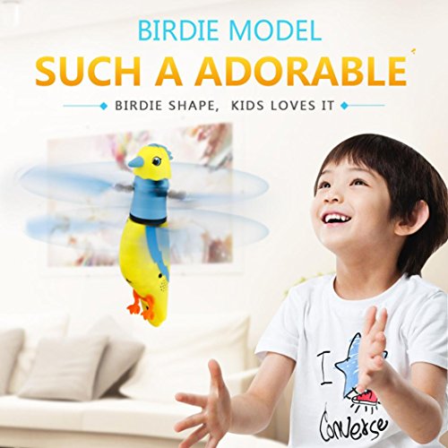 Besde Toy | Helicopter |Induction Bird | Sound Flying Toy Gift | LED Barking |Sensing ToyToy (yellow, Induction Birdie)