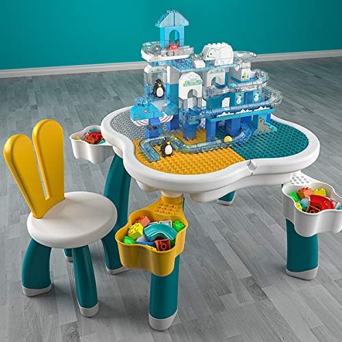 子供のための合板をもつブロックのゲームテーブル 椅子小さなテーブル多機能のおもちゃ子供のおもちゃテーブル幼児用のモジュールのアクセサリーを持つ適切な 学習ゲームとして 激安通販販売