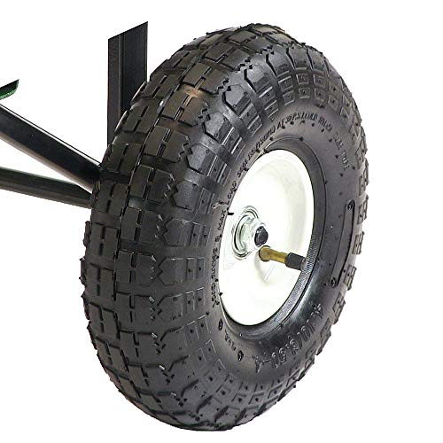 Sunnydaze Green Heavy Duty Steel Log Cart, 34 Inches Long x 18 Inches Wide, 400 Pound Weight Capacity - Thumbnail 6