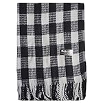 Hottime 100% Cashmere Plaid Scarf for Women Men - Super Soft Pashmina Grid Scarves Gift for Christmas Birthday