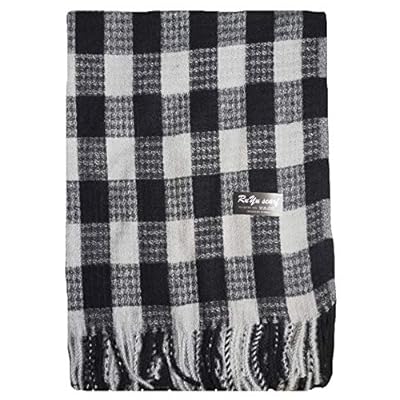 Hottime 100% Cashmere Plaid Scarf for Women Men - Super Soft Pashmina Grid Scarves Gift for Christmas Birthday Hottime 100% Cashmere Plaid Scarf for Women Men - Super Soft Pashmina Grid Scarves Gift for Christmas Birthday