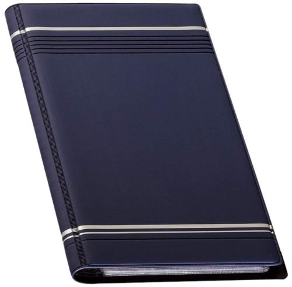 Durable Visifix Business Card Album Fixed Welded Pockets Capacity 96 Dark Blue Ref 8581-07