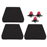 Panari (Pack Of 3) 530037793 Air Filter 530071835 Primer Bulb For Poulan Chainsaw 1900 1950 1975 2025 2050 2055 2075 2150 2155 2175 2250 2350 2375 2450 2550