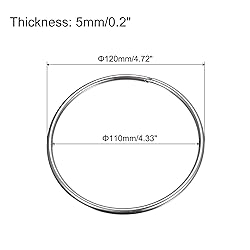 uxcell 304 Stainless Steel O Rings, 2pcs