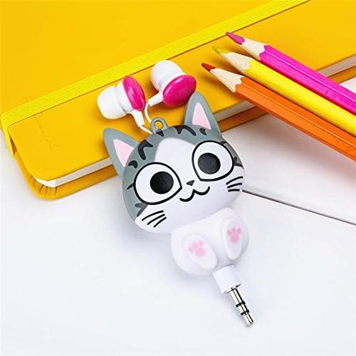 Cute Cartoon Animal Retractable MP3 MP4 Earphone Headset Stereo Headphone Set