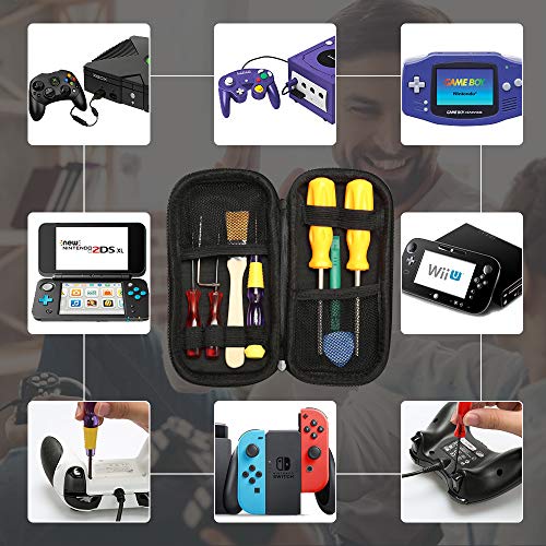 E.Durable Gamebit Set, 3.8mm and 4.5mm Security Screwdriver Game Bit Set for Nintendo Switch 3DS N64 Console Wii U Sega Master Genesis 32x, Game Cube Console,etc - Lifetime Warranty