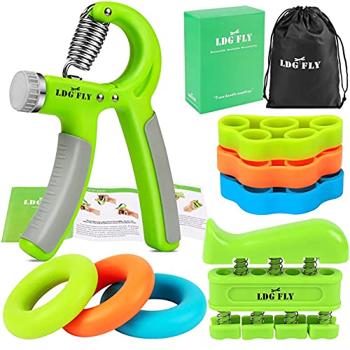 Hand Grip Strengthener Kit with Finger Exerciser, Finger Stretchers