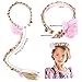 COGGIFEL Princess Rapunzel Wig Crown Scepter Gloves Necklace Earrings Rapunzel Party Gifts Princess Costumes Accessories Girls Purple