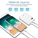 10000mAh Portable Charger,(Smallest) (LCD Display) (Powerful) Ainope External Battery Pack/Battery Charger/Phone Backup Power Bank with Dual USB Output(3.1A),Perfect Carry for Travel-White