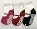 3 Pairs 12-36 Months Newborn Baby Girl Socks Toddler Girl Anti Slip Skid Mary Jane Socks Slipper Stretch Knit Shoes Socks+Thank you Card (12-36 Months)