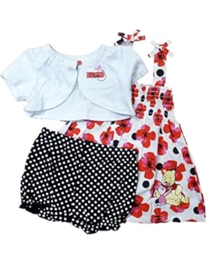 Winnie the Pooh Infant Girls Pooh Bear Floral Sun Dress & Shrug Set