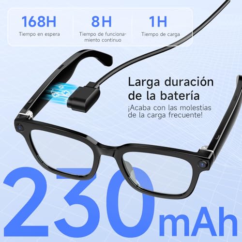 sunvito V03 AI Smart Glasses with Camera, 8MP HD 1200P Video Recording