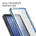 YOUMAKER Crystal Clear Case for Galaxy Note 9, Full Body with Built-in Screen Protector Heavy Duty Protection Slim Fit Shockproof Rugged Cover for Samsung Galaxy Note 9 (2018) 6.4 inch - Blue/BK