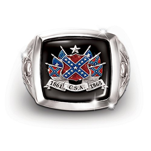 Civil War Commemorative Men's Sterling Silver Ring size
