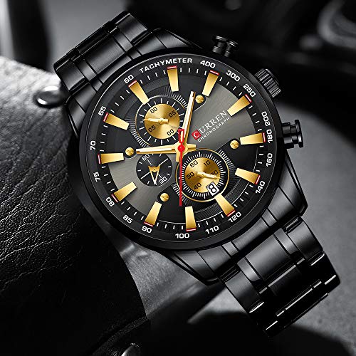 Curren 8351 - Reloj de pulsera para hombre, color negro - Imagen 4