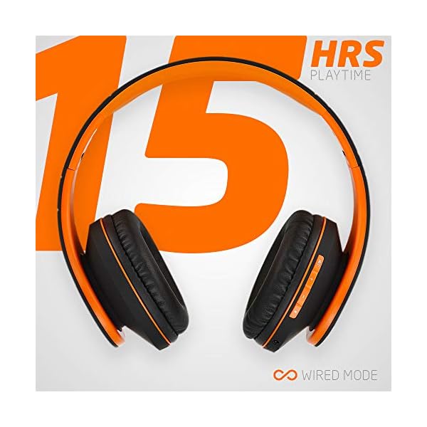 PowerLocus-Bluetooth-Over-Ear-Headphones-Wireless-Stereo-Foldable-Headphones-Wireless-and-Wired-Headsets-with-Built-in-Mic-Micro-SDTF-FM-for-iPhoneSamsungiPadPC-BlackOrange PowerLocus Bluetooth Over-Ear Headphones, Wireless Stereo Foldable Headphones Wireless and Wired Headsets with Built-in…