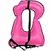 Rrtizan Snorkel Vest, Adults Portable Inflatable Swim Vest Jackets for Snorkeling Swimming Diving Safety(Pink)