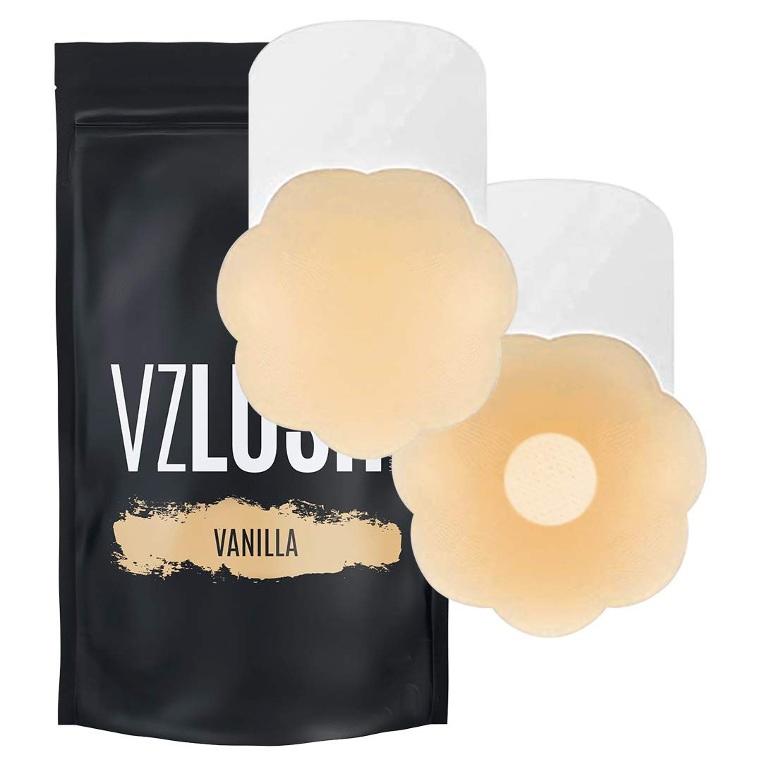 Invisible Breast Lift Petals Pasties with Soft Cotton Nipple Covers Washable