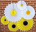 Devra Party 6-Pack 18 Inch Large Tissue Paper Sunflower Fan