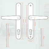 Bwintech Polished Chrome UPVC Door Handle Set 92mm 210mm 243mm Plate 304 view 2