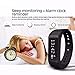 Toprime174; Fitness Tracker Wearable Waterproof Smart Band with Multi-Functions Black