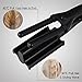 HTG 3 in 1 Deep and Small Hair Waver Hair Curling iron and curler Reversible Big and small wave styles triple barrel Deep Waver Wave Iron (Black)thumb 2