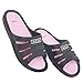 Dream Products Massing Comfort Slides, Waterproof Slip On Sandals, Womens, Size 9 Black/Pink