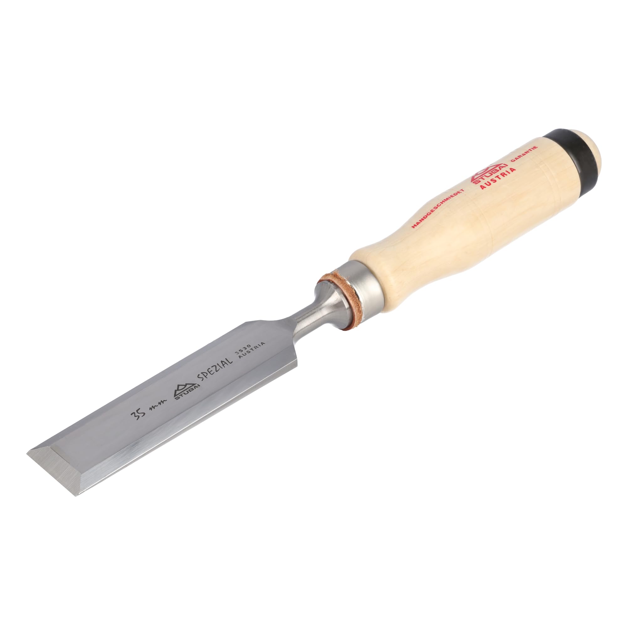 Stubai 353012 "Swedish Type" Special Wood Chisel with Wooden Handle, Beige/Silver, 35 mm
