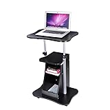 Yescom Mobile Podium Stand Laptop Cart with Height
