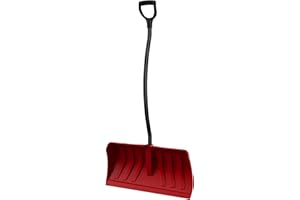 ERA GROUP ERA Premium-Series 28-Inch XL Snow Pusher with Ergonomic Shaft and Plastic-Edged High-Density Polyethylene Blade