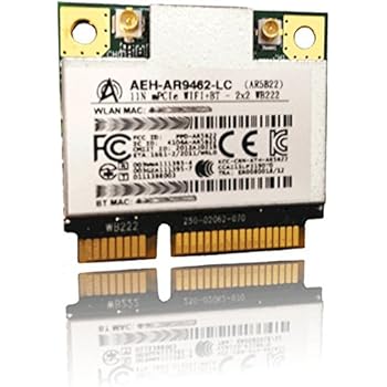 AIRETOS AEH-AR9462-LC Combo WiFi & Bluetooth 4.0 module, 802.11abgN Dual Band, 2T/2R Mini PCI-Express Half-Size Module, Atheros AR9462 chipset - Reference Design WB222 (AR5B22)