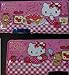 Ellon Kawaii Kitty Cat 2-Sided Pencil Pen Box Holder Deluxe Case Multi Functional w/Sharpener Glitter Patterns Vintage Kit