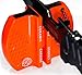 ALPHA TEK Pocket Hunting Knife Sharpener: Tungsten Carbide Ceramic Rod - For Camping and Outdoors (DAY GLOW ORANGE)