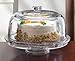 Chef's Star Acrylic Cake Stand with Dome Cover 6 in 1 Multi-Functional Serving Platter and Cake Plate - 12 Inch Use as Desert Platter, Salad Bowl, Veggie Platter, Cake Holder, Nachos & Salsa Plate