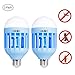 BLQH [2 packs] Bug Zapper Light Bulb,Insect Killer,Mosquito Zapper,Fly Killer,Mosquito Zapper LED Lamp,Electronic Insect Catcher Trap for Indoor Outdoor Home Garden Kitchen Backyard Porch Patio