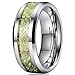 King Will Aurora 8mm Gold Celtic Dragon Luminou Glow Tungsten Carbide Wedding Ring for Men Women
