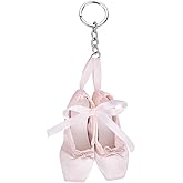 arricraft Ballet Shoe Keychain, Fashion Double Ballet Shoes Charm Keychain Haning Ornament Keyring Lovely Pendants Decoration for Dancer Ballerina Purse Bag Backpack Handbag