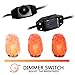 haraqi Himalayan Salt Lamp Cords (6ft) with Dimmer Switch,Original Replacement Cords with Base Assembly(3.34 Inches) and 25 Watt E12 Bulbs for Salt Rock Lamp Cord 2 Set