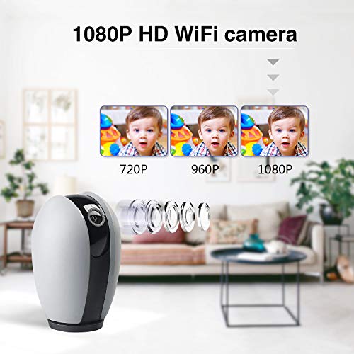 Ssnwrn Baby Monitor 1080P WiFi IP Camera with Infrared Night Vision, Home Security Surveillance Camera for Baby/Elder/ Pet/Nanny Monitor, Pan/Tilt, Two-Way Audio[Upgraded Version] - Thumbnail 2